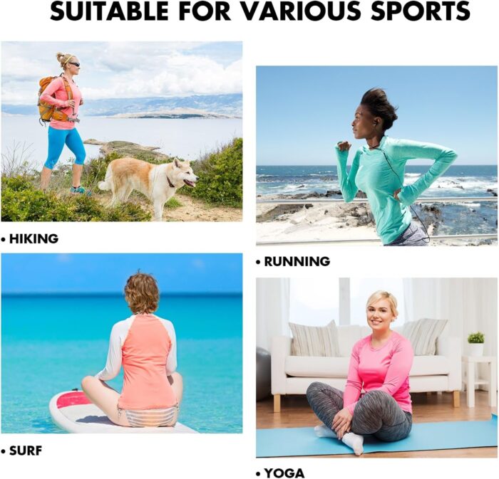 baleaf Women's UPF 50+ Sun Shirts Long Sleeve UV Protection Rash Guard Lightweight Quick Dry SPF Hiking Tops Outdoor - Image 7