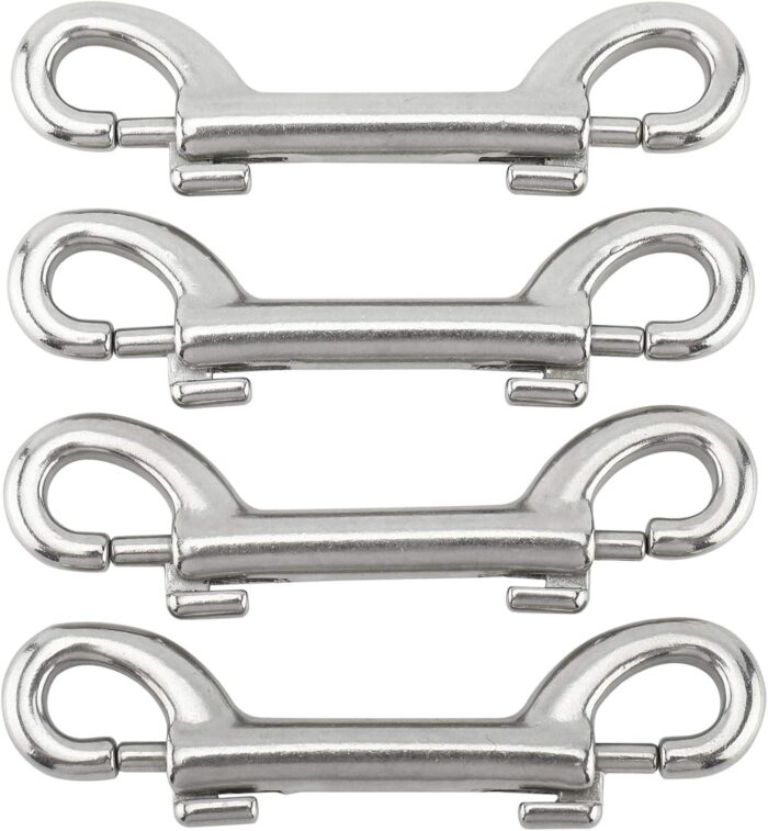 Yaegoo 4 Pack 316 Stainless Steel Double Ended Bolt Snap Hook, 3-1/2 Inch Marine Grade Double End Snaps, Trigger Chain Clips Scuba Diving Clips - Image 2
