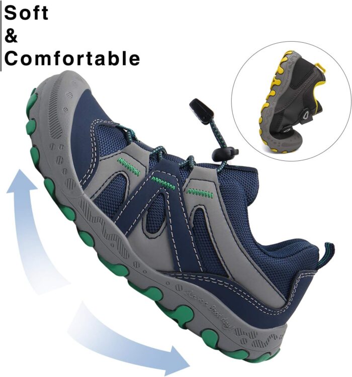 Mishansha Kids Hiking Boots Toddler Girls Boys Hiking Shoes Water-Resistant Anti-Collision Non-Slip Athletic Outdoor Trekking Boots - Image 3