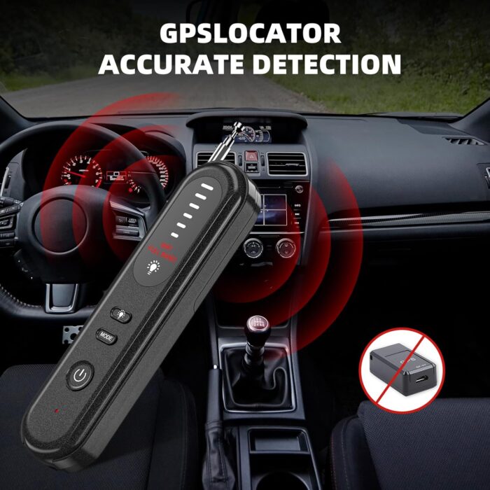 Hidden Camera Detector - 2025 Camera Detector, Hidden Device GPS Detector, Bug Detector, Camera Detector for Hotels, Travel, Office, 5 Levels Sensitivity (Black) - Image 6