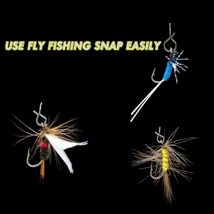 150-Pack Fly Fishing Snaps Twist Clips, 3/5 Sizes Stainless Steel Quick Change Lure Snaps No Knot Clip Quick Snap Fast Snap Lure Connector for Jigs Lures Fishing Clips Swivels Terminal Tackle - Image 5