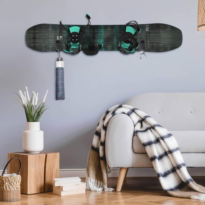 Snowboard Wall Mount Clips, Horizontal Skateboard Wall Mount，Snowboard Display Stand for Room, Garage - Image 7