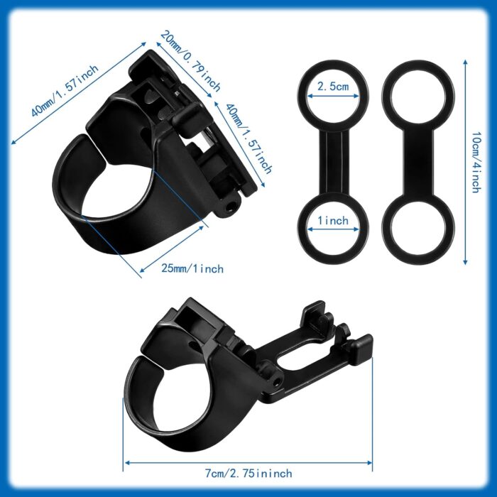 Frienda Scuba Dive Snorkel Clip Silicone Diving Snorkel Keeper Mask Strap Holder Retainer Quick Release Scuba Plastic Clip Tube Holder Equipment Attachment Gear Spare Part Accessories - Image 2