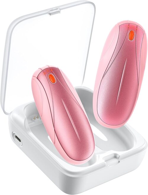 Hand Warmers Rechargeable 2 Pack, 14000mAh Electric Hand Warmers with Charging Case, Quick Charge Portable Heater,Gifts for Christmas, Winter, Outdoor, Camping, Hunting Accessories