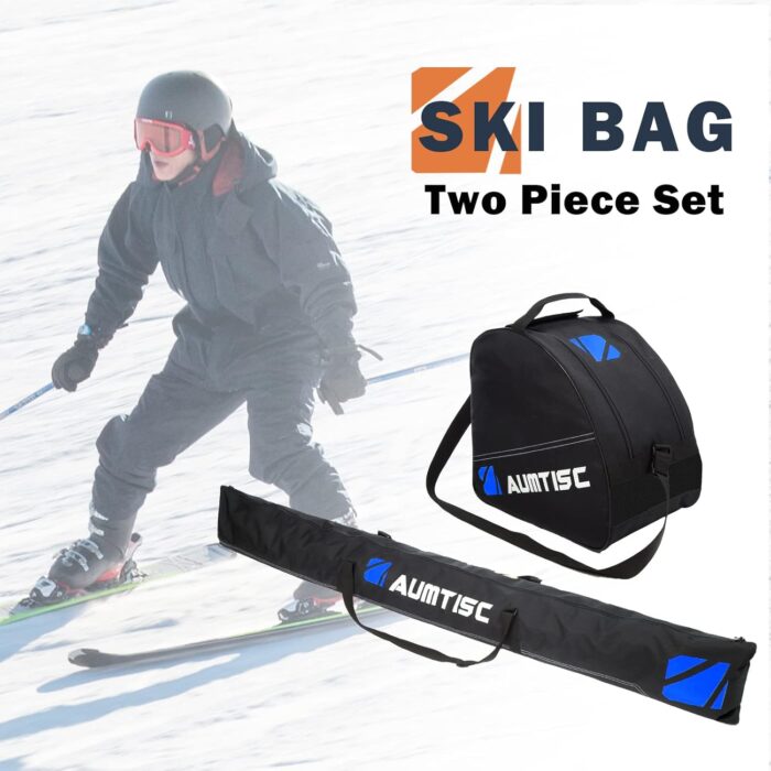AUMTISC Ski Bag and Boot Bag Combo, Padded Ski Bags for Air Travel Flying, Adjustable Length for Skis Up to 200 cm and Boots Up to Size 13 - Image 8