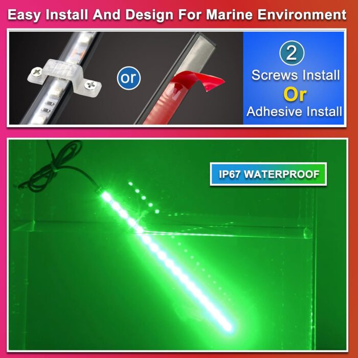 LED Navigation Light, Red and Green Marine Lights for Boats, Bow Lights for Night Fishing and Boating - Image 3