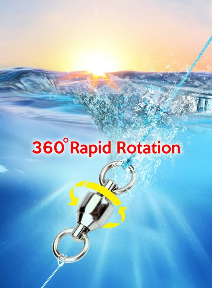 Fishing Swivels, Ball Bearing Swivel Coastlock Snap Clasp Assortment Solid Welded Ring Stainless Steel High Strength Fishing Tackle Accessories Heavy Duty Saltwater - Image 6
