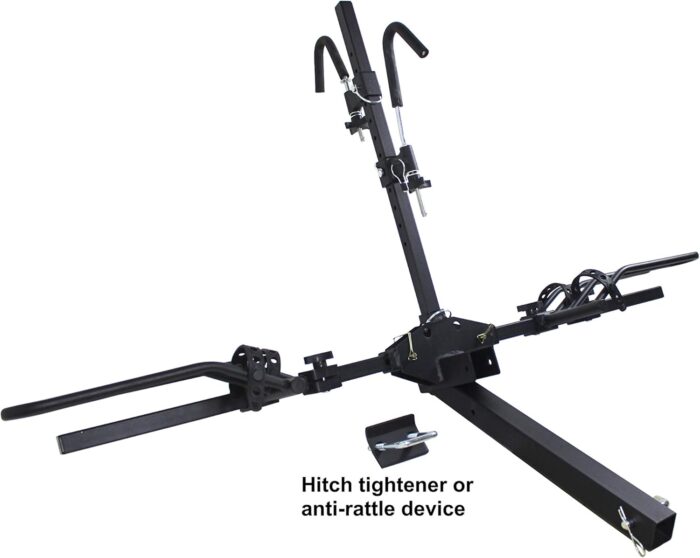 MaxxHaul 50027 Hitch Mount Bike Rack Platform - Style 2-Bike Rack for Cars Trucks SUVs Minivans with Hitch Tightener, Great For E-bikes With Standard Width Tires - Image 7