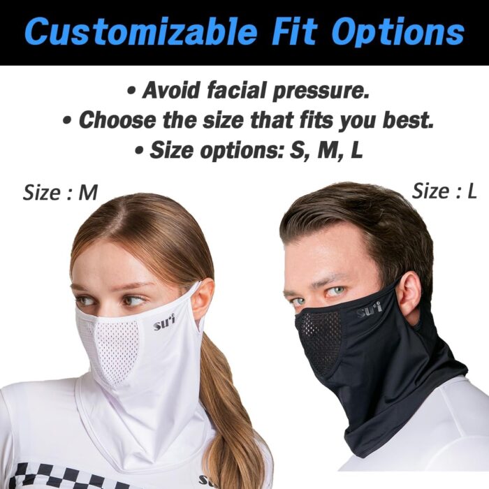 KOREA (Type E) UV Sun Protection Balaclava Half Face Mask - For Golf, Hiking, Running, Cycling & Outdoor Sports - Image 7