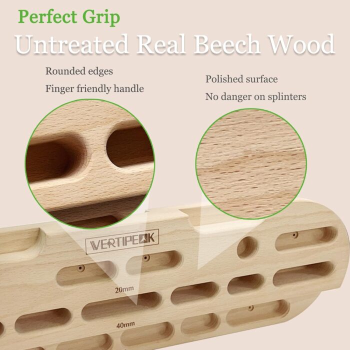 Climbing Hangboard,Rock Climbing Fingerboard Perfect for Boulder Training,Climbing Training and Pull-ups - Image 5