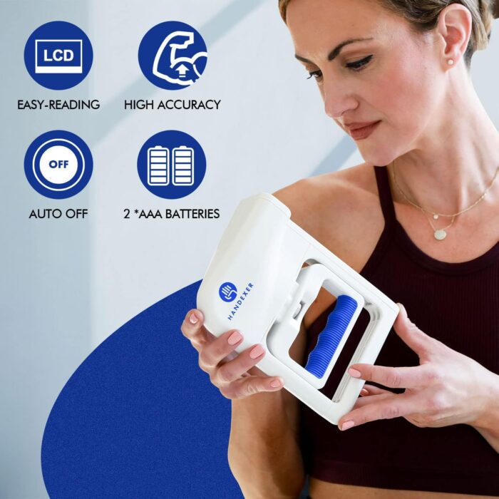 Grip Strength Tester 265lb/120kg, Digital Hand Dynamometer FDA Registered with Backlit LCD for Grip Strength Testing and Training - Image 4