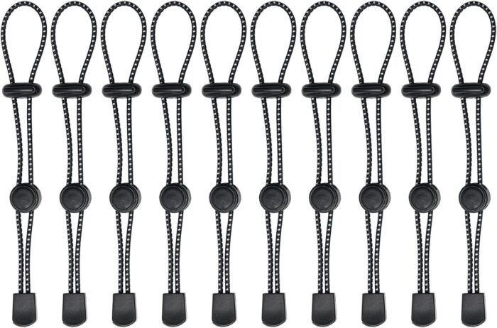Backpack Hiking Stick Holder Straps, Elastic Lanyard Cord Rope for Walking Pole Fixing Buckle Adjustable Trekking Poles for Camping Hiking Mountaineering Tactical Bag Accessories 10Pcs - Image 6