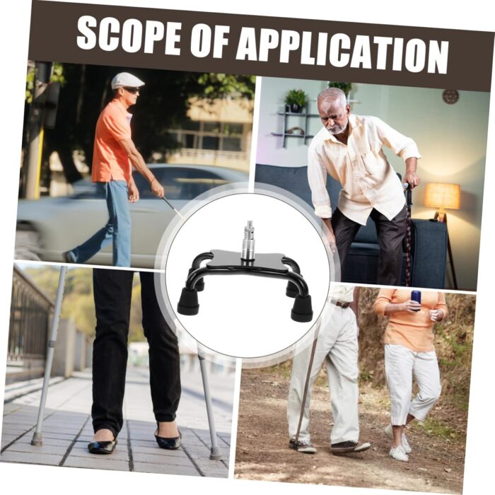 Walking Cane Tips Disabled People Utensil Quad Cane Tip Cane Foot Pad Snowshoeing Mountaineering Accessory - Image 7