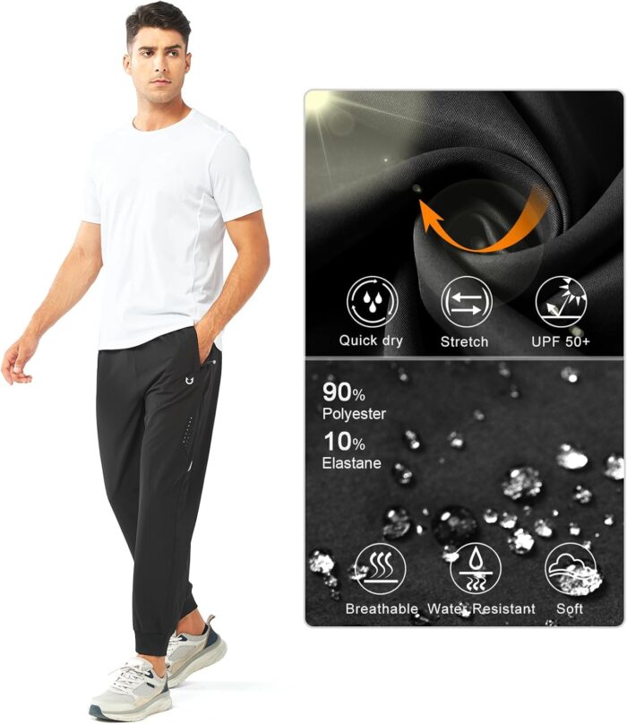 NORTHYARD Men's Athletic Running Pants Lightweight Workout Joggers Quick Dry Gym Sweatpants Active Sports Track Training - Image 5