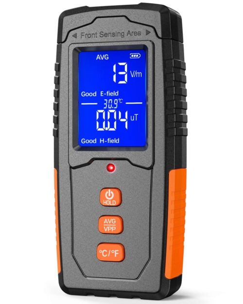 EMF Detector, Digital LCD EMF Meter, 3 in 1 Rechargeable Electromagnetic Field Radiation Detector, Ghost Hunting Equipment, Sensitive Tester Reader for Indoor & Outdoor EMF Inspection