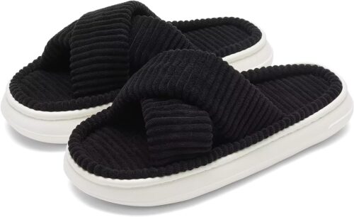 NineCiFun Platform Slippers for Women Indoor and Outdoor Women's Summer Slippers Open Toe Slide House Bedroom Shoes