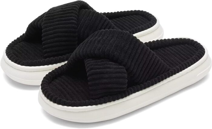 NineCiFun Platform Slippers for Women Indoor and Outdoor Women's Summer Slippers Open Toe Slide House Bedroom Shoes