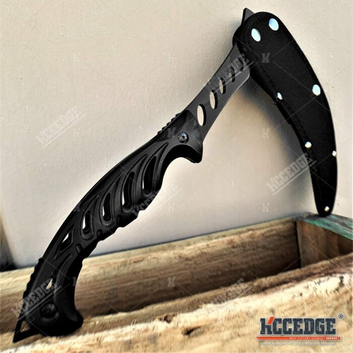 KCCEDGE BEST CUTLERY SOURCE Tactical Survival Knife - 12" Scythe Fixed Blade Full Tang Camping Accessory - Survival Kit and Tactical Gear 80015 - Image 2