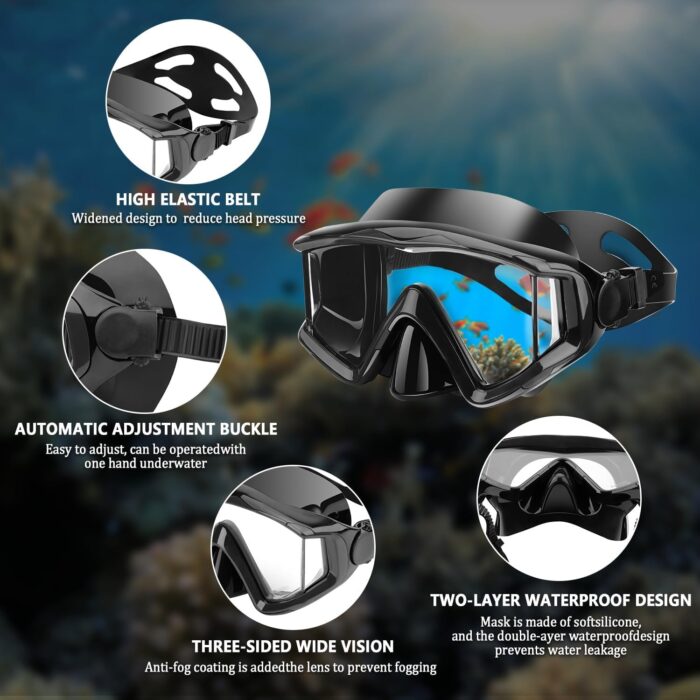 Diving mask Anti-Fog Swimming Snorkel mask Suitable for Adults Scuba Dive Swim Snorkeling Goggles Masks - Image 2