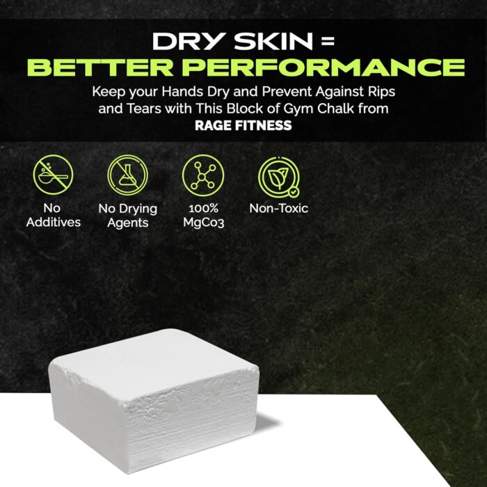 Premium Gym Chalk, Pure Magnesium Carbonate Chalk for Excellent Grip, Weightlifting, Gymnastics, Rock Climbing - Block Chalk 1 LB - Image 4