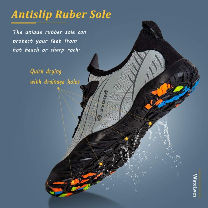 WateLves Water Shoes Mens Womens Beach Swim Shoes Quick-Dry Aqua Socks Pool Shoes for Surf Yoga Water Aerobics - Image 5