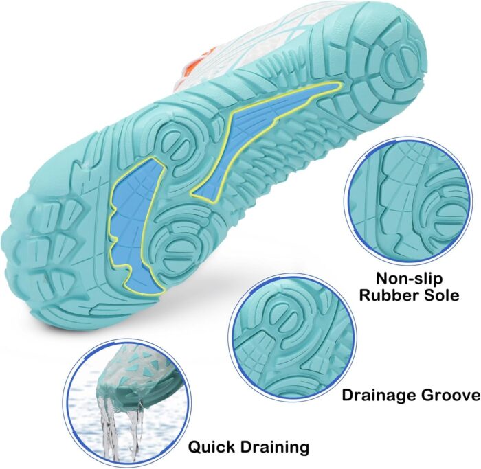 Scurtain Unisex Mens Womens Athletic Hiking Water Shoes Quick Dry Barefoot Aqua Shoes Swim Shoes Beach Shoes with Drainage - Image 5