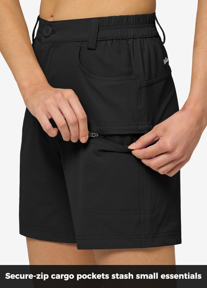 Willit Women's 7" Hiking Golf Shorts Stretch Qucik Dry with Cargo Pockets Water Resistant Outdoor Summer - Image 3