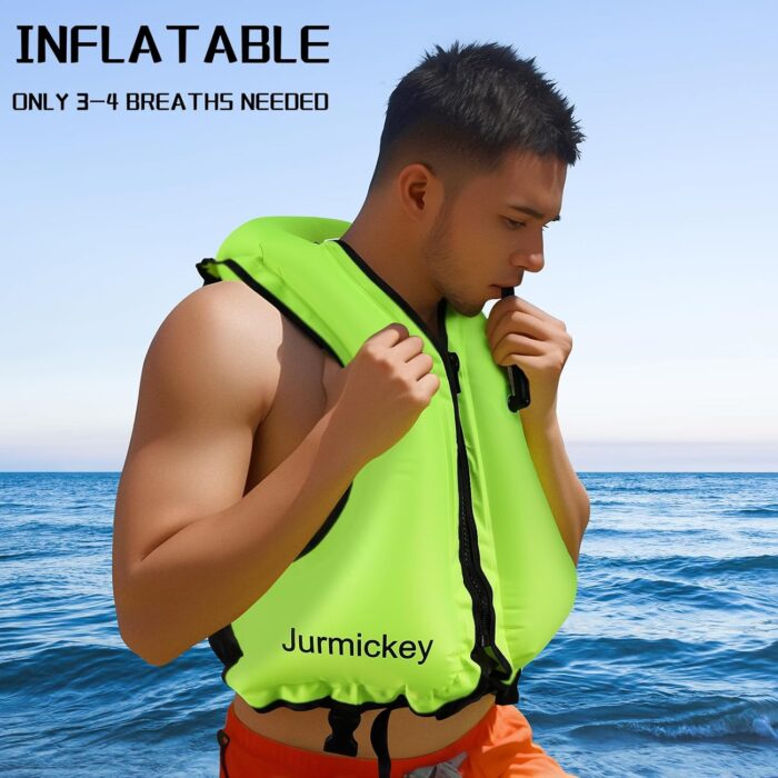 Snorkel Vest for Adults, Inflatable Snorkeling Vest for Men & Women, Portable Swim Jacket & Buoyancy Vest for Snorkeling, Swimming, Kayaking, Boating - Image 5