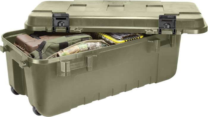 Plano Storage Trunk with Wheels, Green, 108-Quart, Lockable Storage Box, Rolling Airline Approved Sportsman Trunk, Hunting Gear and Ammunition Bin, Heavy-Duty Containers for Camping - Image 2
