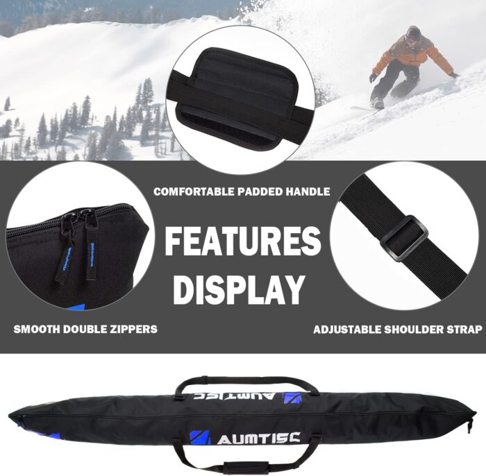 AUMTISC Ski Bag and Boot Bag Combo, Padded Ski Bags for Air Travel Flying, Adjustable Length for Skis Up to 200 cm and Boots Up to Size 13 - Image 5