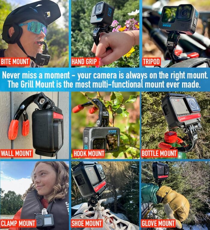 Grill Mount 3. 0 - The Best Mouth Mount Compatible with GoPro Cameras (Black/red)… - Image 2