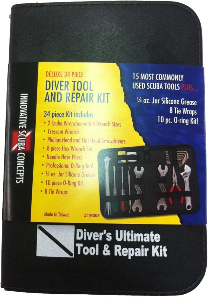 Concepts Deluxe Scuba Diving Tool Kit - Ultimate Multi Tool Repair Tool Set for Diving & Scuba Gear with Nylon Zip Case - Includes 10 Piece O Ring Kit & 1st Stage Scuba Wrenches - Image 2