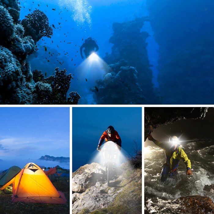 Suptig Underwater Lights Dive Light 84 LED High Power Dimmable Waterproof LED Video Light Waterproof 164ft(50m) for Gopro Canon Nikon Pentax Panasonic Sony Samsung SLR Cameras Black - Image 5