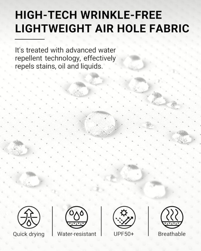 Outdoor Ventures Men's Lightweight Short Sleeve Fishing Shirt UPF 50 Button Down Quick Dry Cooling Hiking Travel Safari Shirt - Image 4