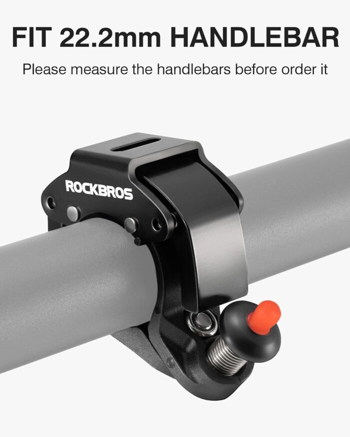 ROCKBROS Bike Bells Hidden MTB Bells Bicycle Bells for 22.2mm Handlebars, More Than 100dB, Clear & Long Sound Ringer, Mountain Bike, Scooter, Youth Bike - Image 6