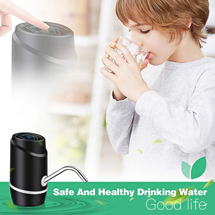 5 Gallon Electric Drinking Portable Water Dispenser, Universal USB Charging Water Bottle Pump For 2-5 Gallon With 2 Silicone - Image 6