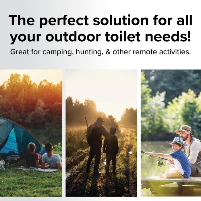 Camco Portable Toilet Bucket - Features 3 Bag Liners for Easy Clean Up & Attached Carry Handle - Includes Seat and Lid Attachment (41549) - Image 3