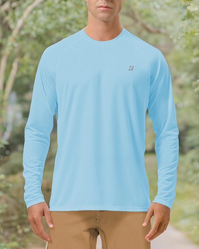 Roadbox Mens UPF 50+ UV Sun Protection Shirts Outdoor Long Sleeve SPF Rash Guard for Fishing Hiking Swimming Running - Image 5