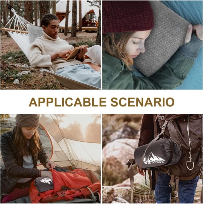 Ivellow Travel Pillow Compressible Camping Pillow for Sleeping Shredded Memory Foam Pillow Compact Firm Supportive Pillow for Adults Kids Outdoor Backpacking Hiking Essential Gear - Image 7
