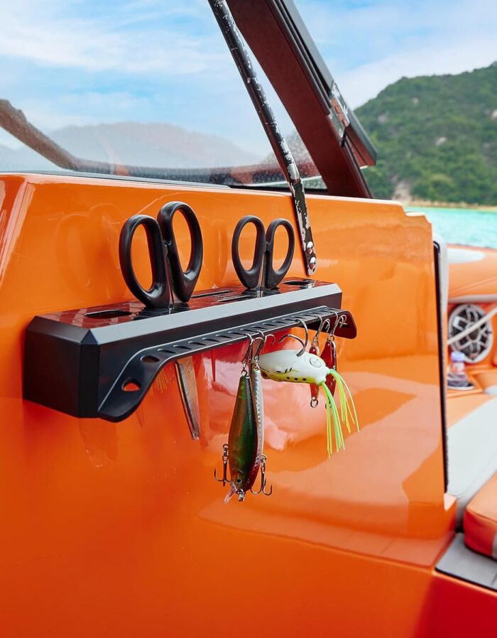 KEMIMOTO Fishing Tool Holder for Boat, Fishing Hook Knife Pliers Holder for Boat, Marine Tackle Rack Holder, Fishing Bait and Lure Organizer - Image 8