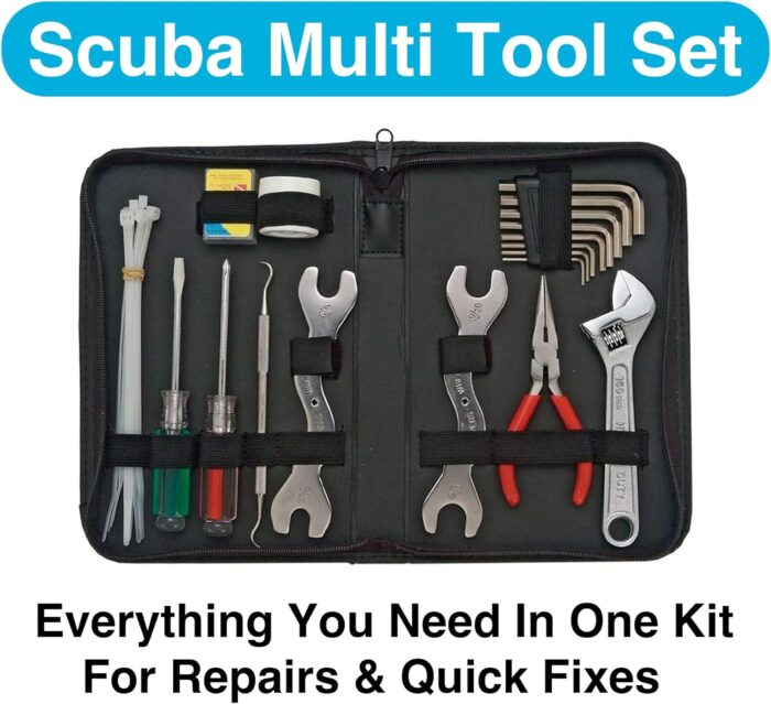 Concepts Deluxe Scuba Diving Tool Kit - Ultimate Multi Tool Repair Tool Set for Diving & Scuba Gear with Nylon Zip Case - Includes 10 Piece O Ring Kit & 1st Stage Scuba Wrenches - Image 7