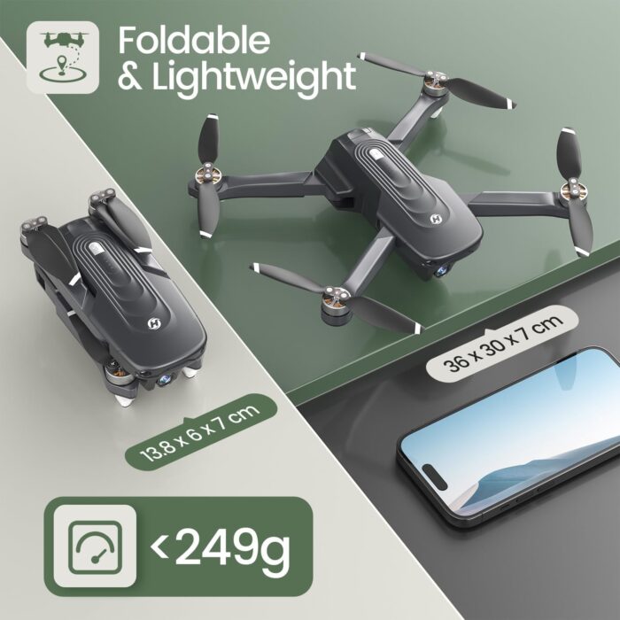 Holy Stone GPS Drone with 4K Camera for Adults, HS175D RC Quadcopter with Auto Return, Follow Me, Brushless Motor, Circle Fly, Waypoint Fly, Altitude Hold, Headless Mode, 46 Mins Long Flight - Image 8