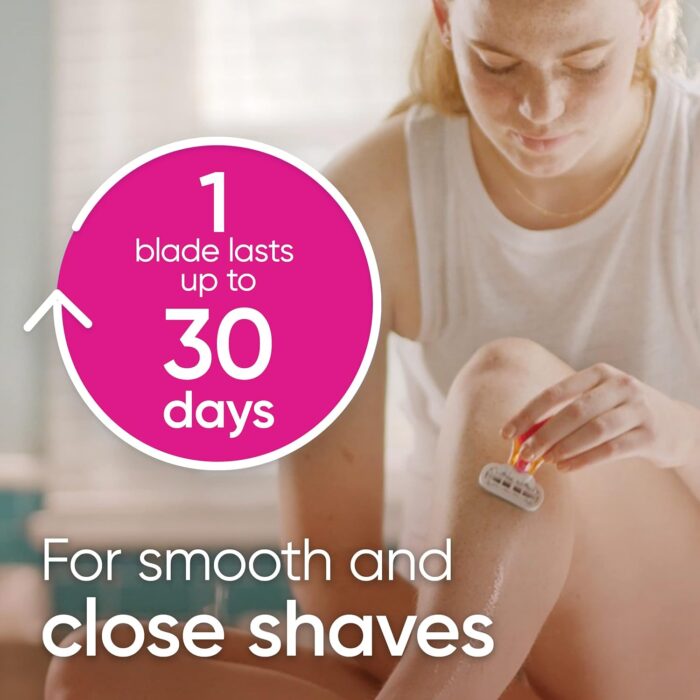 Gillette Venus Extra Smooth Travel Razor Kit for Women, Mini Handle + Refill + Case - Image 3