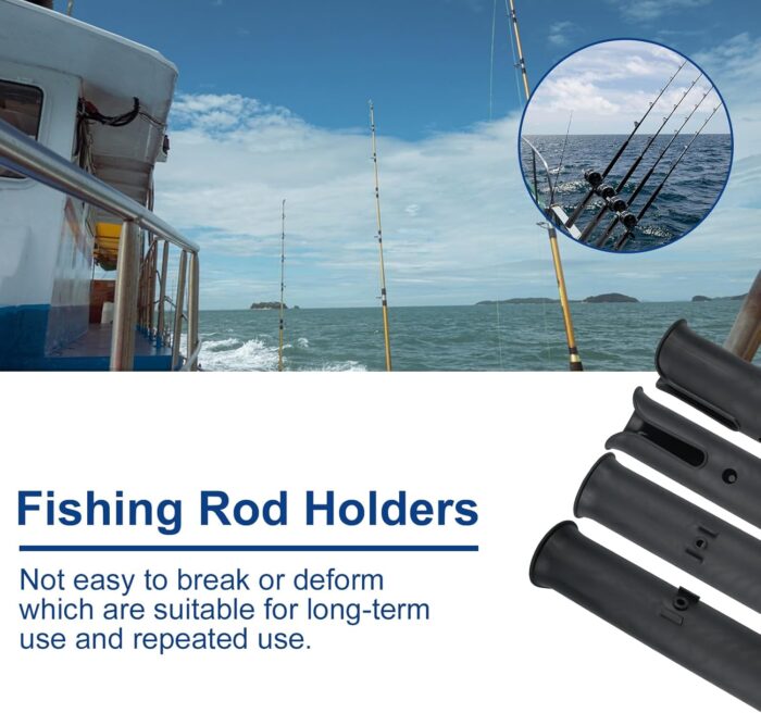 Fishing Rod Holders Boat Rod Holders with Screws Plastic Tube Pole Holders Bracket for Boat Kayak Garage Cooler Trailer Portable - Image 3