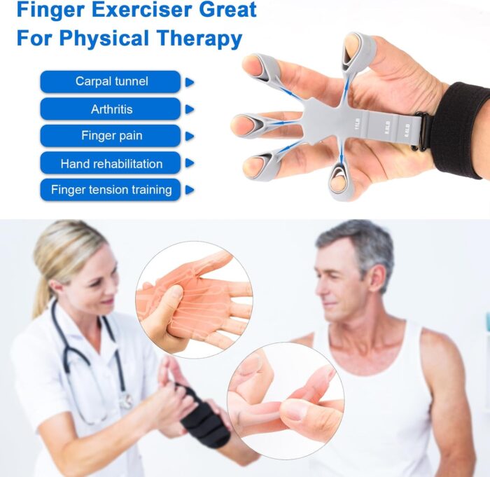 Grip Strength Trainer - Double-Sided Finger Exerciser and Hand Strengthener for Hand Therapy, Rock Climbing - Relieve Pain for Arthritis, Carpal Tunnel - Image 6