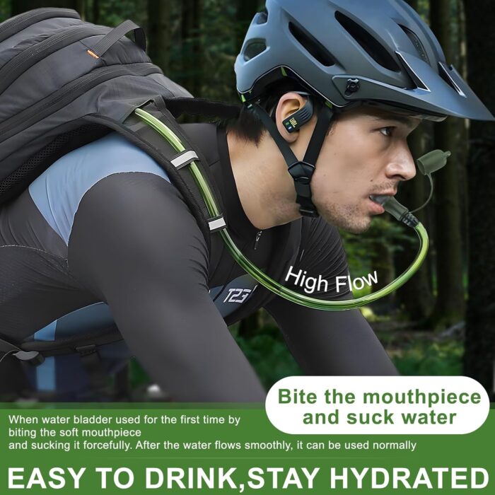 Hydration Bladder, 1.5-2-3L Water Bladder for Hiking Backpack, BPA-Free Leak Proof Water Reservoir Storage Bag, Water Pouch Hydration Pack for Camping Cycling Running - Image 6