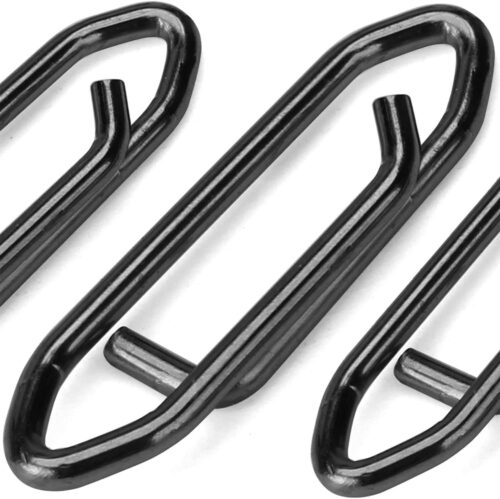 Fishing Snap Clips, Black Carbon Steel Fast Change Lure Bait High Strength Terminal Connectors Fishing Tackle Accessories for FishLine Hooks （ 50 Pcs Test 50-135 Pound ）