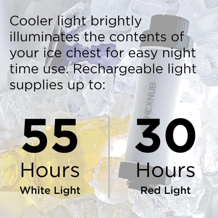 HEXNUB Cooler Box Light, Waterproof, Rechargeable LED Light Compatible with YETI, RTIC, ORCA, Igloo, Coleman Ice Chest, Magnetic Base, Great for Outdoor Events, Camping, Fishing, Hunting, Boating - Image 4