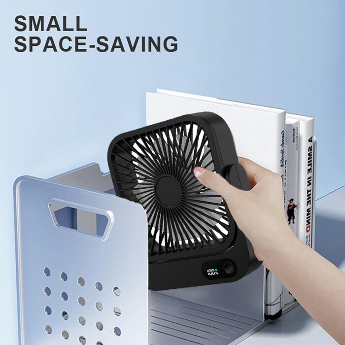 Magnetic Cruise Ship Approved Fan, 5000mAh Battery Operated Portable Fan with 5 Speeds, Magnetically Sticks on Cabin Ceilings and Walls, Cruise Essentials 2025 - Black - Image 3