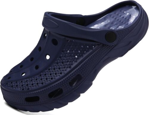 ChayChax Men's and Women's Arch Support Clogs Garden Shoes Slip-on Outdoor Beach Slippers with Removable Cushion Footbed